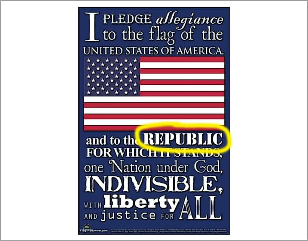 The United States is a republic, not a democracy.