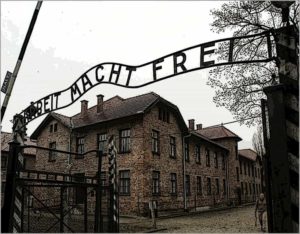 Auschwitz gate sign, work sets you free.